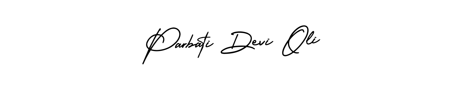 Make a beautiful signature design for name Parbati Devi Oli. With this signature (AmerikaSignatureDemo-Regular) style, you can create a handwritten signature for free. Parbati Devi Oli signature style 3 images and pictures png