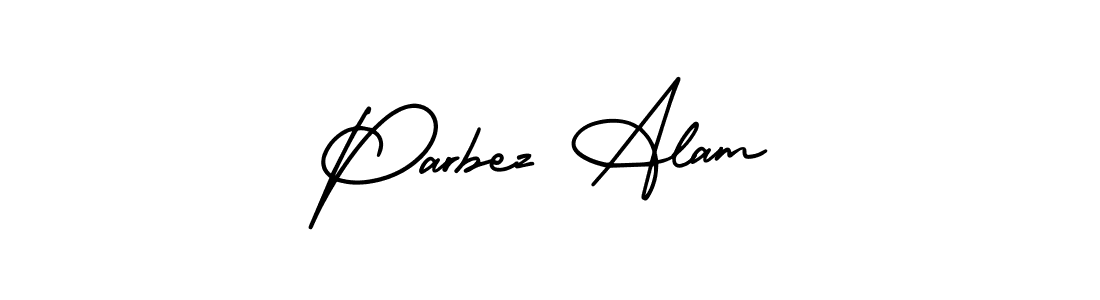 How to make Parbez Alam signature? AmerikaSignatureDemo-Regular is a professional autograph style. Create handwritten signature for Parbez Alam name. Parbez Alam signature style 3 images and pictures png