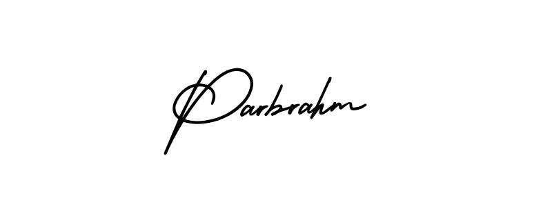 The best way (AmerikaSignatureDemo-Regular) to make a short signature is to pick only two or three words in your name. The name Parbrahm include a total of six letters. For converting this name. Parbrahm signature style 3 images and pictures png