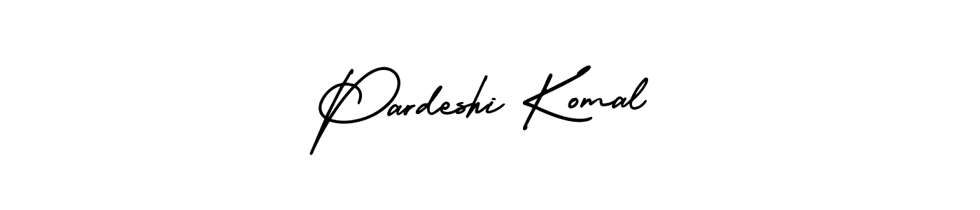 Make a beautiful signature design for name Pardeshi Komal. With this signature (AmerikaSignatureDemo-Regular) style, you can create a handwritten signature for free. Pardeshi Komal signature style 3 images and pictures png