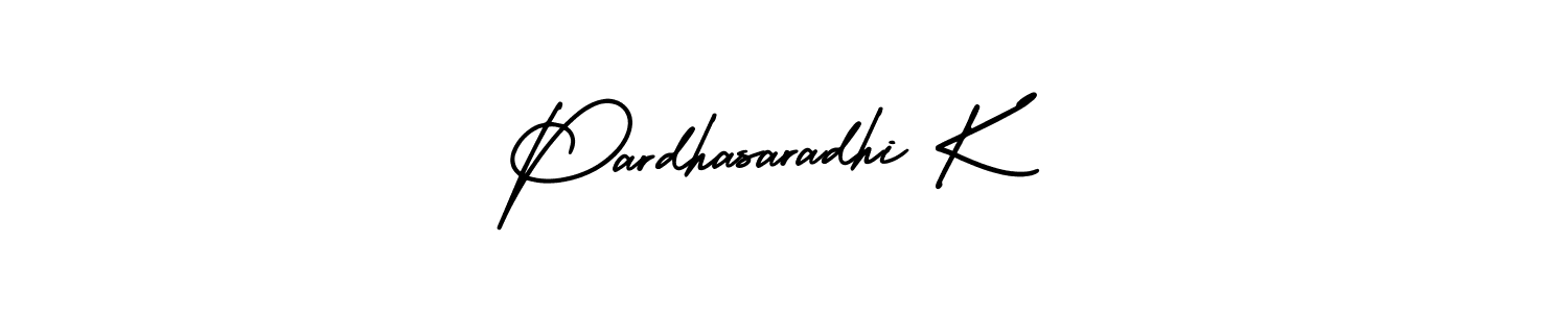 How to make Pardhasaradhi K signature? AmerikaSignatureDemo-Regular is a professional autograph style. Create handwritten signature for Pardhasaradhi K name. Pardhasaradhi K signature style 3 images and pictures png