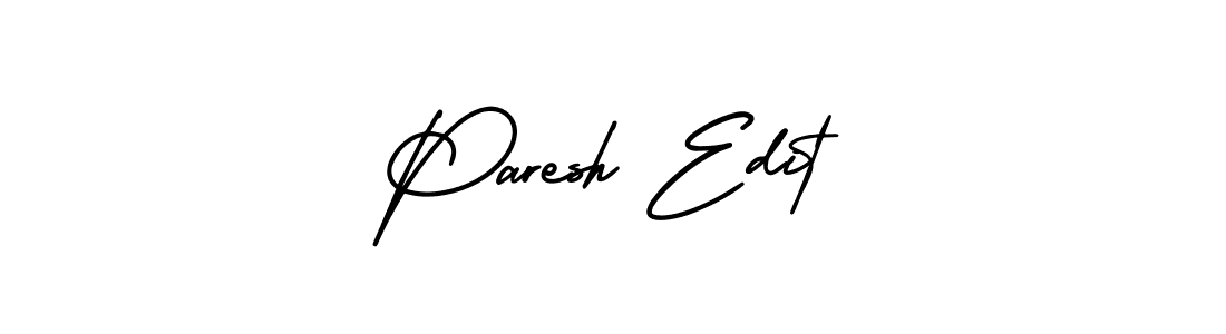 It looks lik you need a new signature style for name Paresh Edit. Design unique handwritten (AmerikaSignatureDemo-Regular) signature with our free signature maker in just a few clicks. Paresh Edit signature style 3 images and pictures png