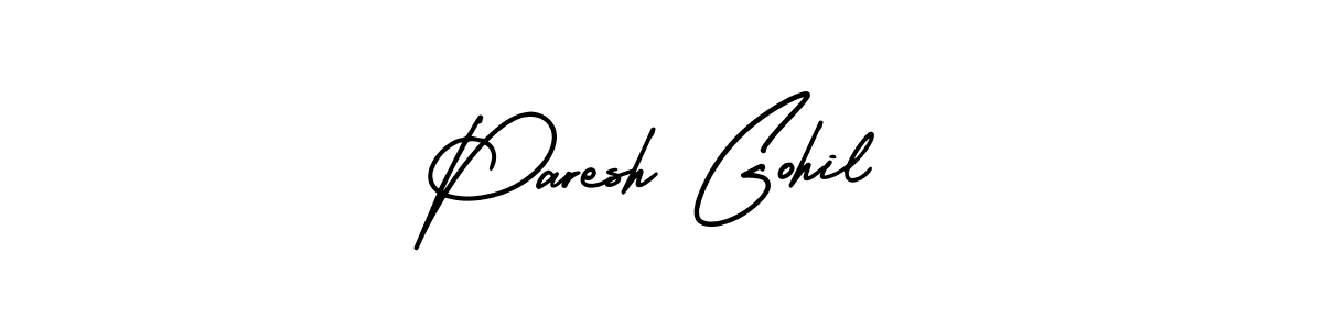Use a signature maker to create a handwritten signature online. With this signature software, you can design (AmerikaSignatureDemo-Regular) your own signature for name Paresh Gohil. Paresh Gohil signature style 3 images and pictures png
