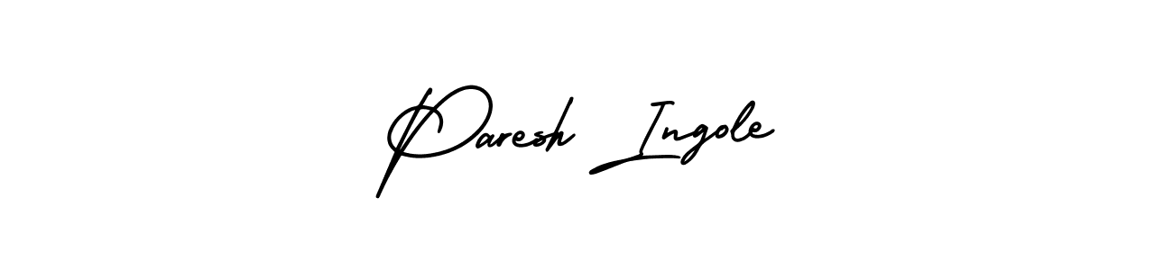 Design your own signature with our free online signature maker. With this signature software, you can create a handwritten (AmerikaSignatureDemo-Regular) signature for name Paresh Ingole. Paresh Ingole signature style 3 images and pictures png