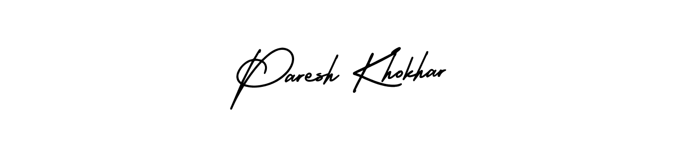 if you are searching for the best signature style for your name Paresh Khokhar. so please give up your signature search. here we have designed multiple signature styles  using AmerikaSignatureDemo-Regular. Paresh Khokhar signature style 3 images and pictures png