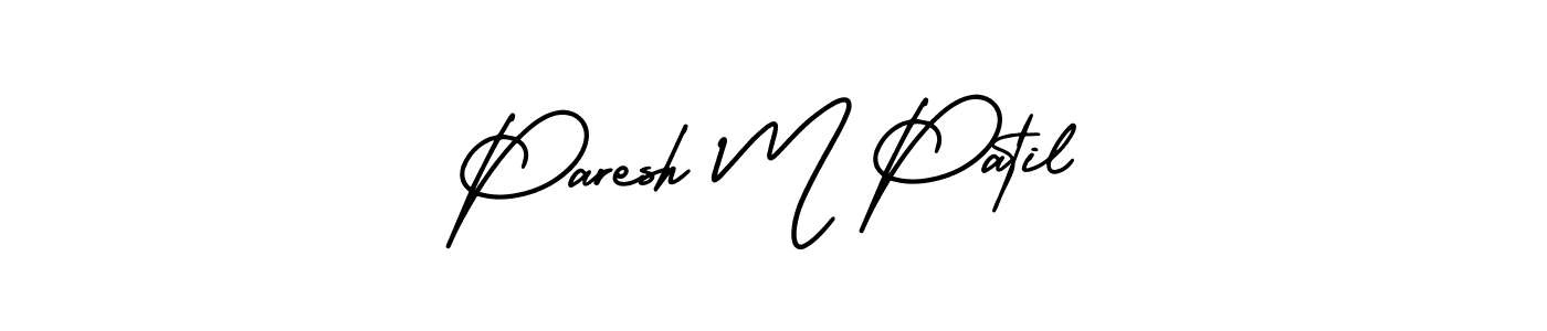 Paresh M Patil stylish signature style. Best Handwritten Sign (AmerikaSignatureDemo-Regular) for my name. Handwritten Signature Collection Ideas for my name Paresh M Patil. Paresh M Patil signature style 3 images and pictures png