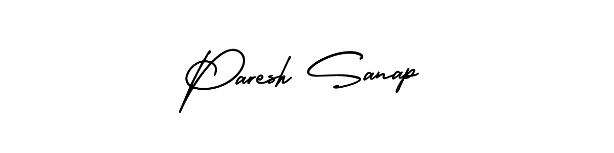 AmerikaSignatureDemo-Regular is a professional signature style that is perfect for those who want to add a touch of class to their signature. It is also a great choice for those who want to make their signature more unique. Get Paresh Sanap name to fancy signature for free. Paresh Sanap signature style 3 images and pictures png