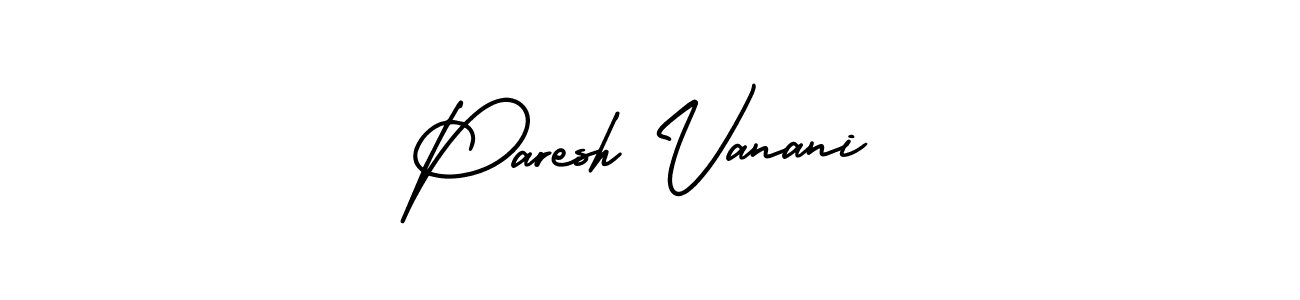 Paresh Vanani stylish signature style. Best Handwritten Sign (AmerikaSignatureDemo-Regular) for my name. Handwritten Signature Collection Ideas for my name Paresh Vanani. Paresh Vanani signature style 3 images and pictures png