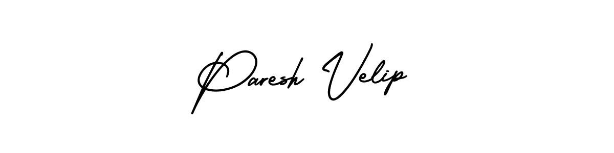 Use a signature maker to create a handwritten signature online. With this signature software, you can design (AmerikaSignatureDemo-Regular) your own signature for name Paresh Velip. Paresh Velip signature style 3 images and pictures png