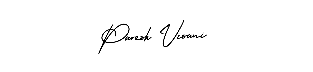 Make a beautiful signature design for name Paresh Visani. With this signature (AmerikaSignatureDemo-Regular) style, you can create a handwritten signature for free. Paresh Visani signature style 3 images and pictures png