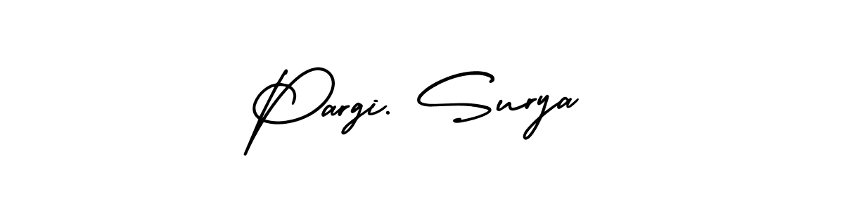 Use a signature maker to create a handwritten signature online. With this signature software, you can design (AmerikaSignatureDemo-Regular) your own signature for name Pargi. Surya. Pargi. Surya signature style 3 images and pictures png
