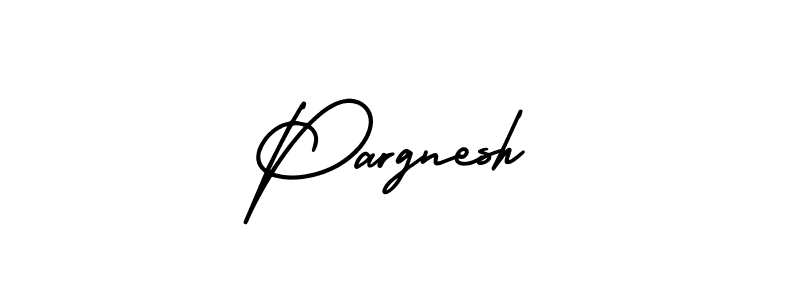 Pargnesh stylish signature style. Best Handwritten Sign (AmerikaSignatureDemo-Regular) for my name. Handwritten Signature Collection Ideas for my name Pargnesh. Pargnesh signature style 3 images and pictures png