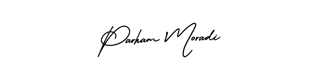 AmerikaSignatureDemo-Regular is a professional signature style that is perfect for those who want to add a touch of class to their signature. It is also a great choice for those who want to make their signature more unique. Get Parham Moradi name to fancy signature for free. Parham Moradi signature style 3 images and pictures png