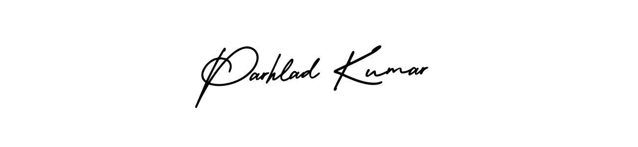 AmerikaSignatureDemo-Regular is a professional signature style that is perfect for those who want to add a touch of class to their signature. It is also a great choice for those who want to make their signature more unique. Get Parhlad Kumar name to fancy signature for free. Parhlad Kumar signature style 3 images and pictures png