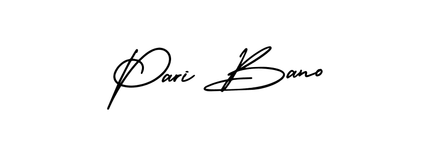 It looks lik you need a new signature style for name Pari Bano. Design unique handwritten (AmerikaSignatureDemo-Regular) signature with our free signature maker in just a few clicks. Pari Bano signature style 3 images and pictures png