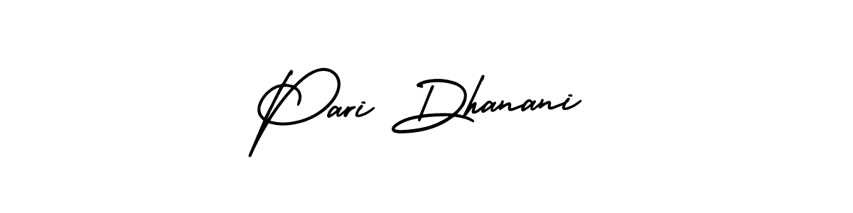 Design your own signature with our free online signature maker. With this signature software, you can create a handwritten (AmerikaSignatureDemo-Regular) signature for name Pari Dhanani. Pari Dhanani signature style 3 images and pictures png