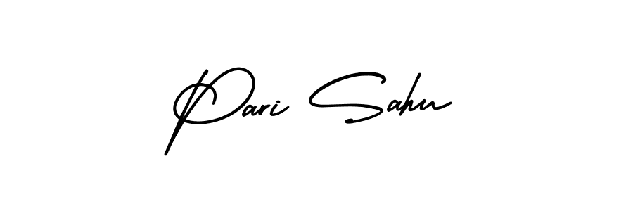 How to Draw Pari Sahu signature style? AmerikaSignatureDemo-Regular is a latest design signature styles for name Pari Sahu. Pari Sahu signature style 3 images and pictures png