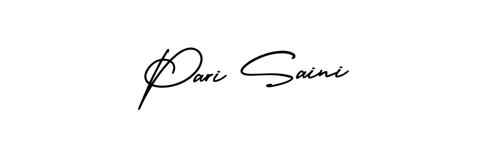 How to make Pari Saini name signature. Use AmerikaSignatureDemo-Regular style for creating short signs online. This is the latest handwritten sign. Pari Saini signature style 3 images and pictures png