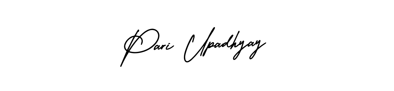 How to Draw Pari Upadhyay signature style? AmerikaSignatureDemo-Regular is a latest design signature styles for name Pari Upadhyay. Pari Upadhyay signature style 3 images and pictures png