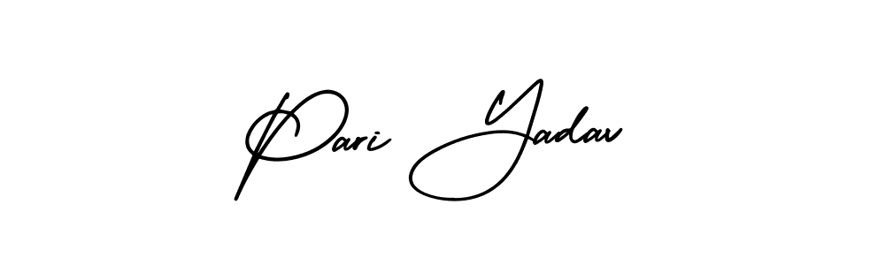 AmerikaSignatureDemo-Regular is a professional signature style that is perfect for those who want to add a touch of class to their signature. It is also a great choice for those who want to make their signature more unique. Get Pari Yadav name to fancy signature for free. Pari Yadav signature style 3 images and pictures png