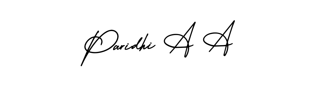 Similarly AmerikaSignatureDemo-Regular is the best handwritten signature design. Signature creator online .You can use it as an online autograph creator for name Paridhi A A. Paridhi A A signature style 3 images and pictures png