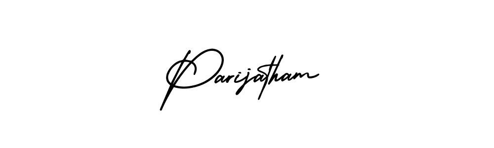 Use a signature maker to create a handwritten signature online. With this signature software, you can design (AmerikaSignatureDemo-Regular) your own signature for name Parijatham. Parijatham signature style 3 images and pictures png