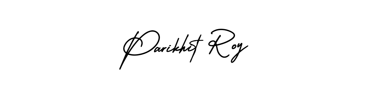 The best way (AmerikaSignatureDemo-Regular) to make a short signature is to pick only two or three words in your name. The name Parikhit Roy include a total of six letters. For converting this name. Parikhit Roy signature style 3 images and pictures png