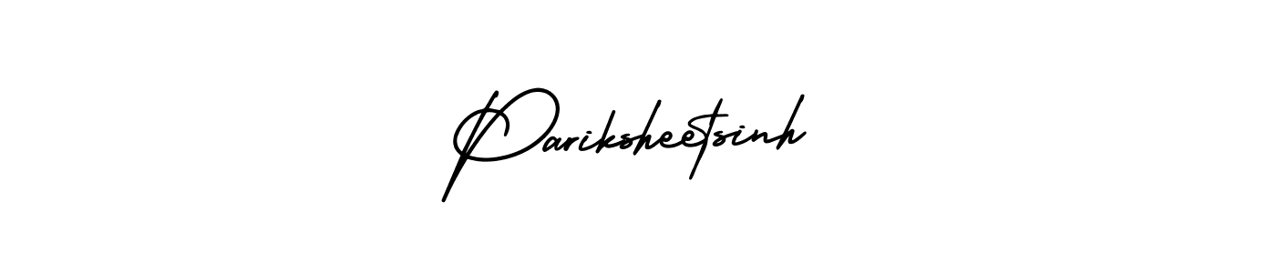 You should practise on your own different ways (AmerikaSignatureDemo-Regular) to write your name (Pariksheetsinh) in signature. don't let someone else do it for you. Pariksheetsinh signature style 3 images and pictures png