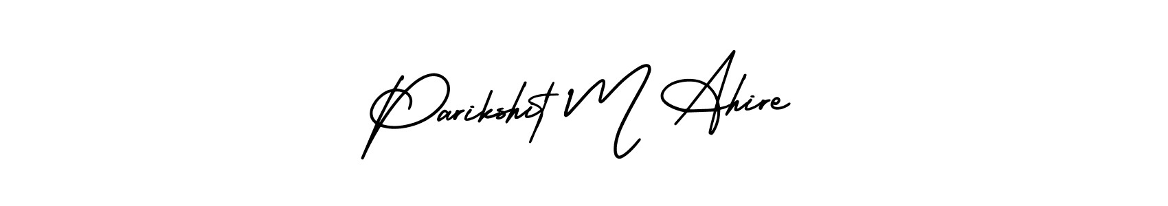 You can use this online signature creator to create a handwritten signature for the name Parikshit M Ahire. This is the best online autograph maker. Parikshit M Ahire signature style 3 images and pictures png