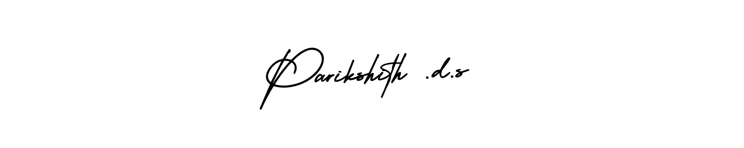 How to make Parikshith .d.s name signature. Use AmerikaSignatureDemo-Regular style for creating short signs online. This is the latest handwritten sign. Parikshith .d.s signature style 3 images and pictures png