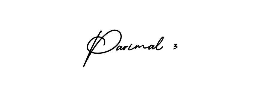 Design your own signature with our free online signature maker. With this signature software, you can create a handwritten (AmerikaSignatureDemo-Regular) signature for name Parimal 3. Parimal 3 signature style 3 images and pictures png