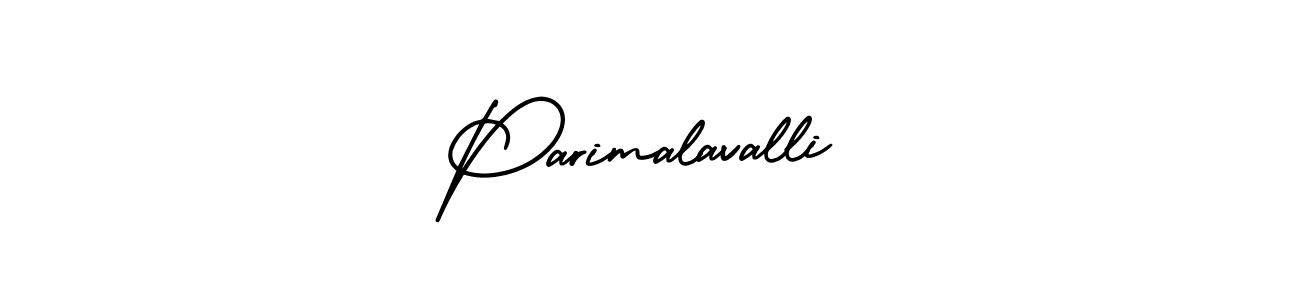 How to make Parimalavalli name signature. Use AmerikaSignatureDemo-Regular style for creating short signs online. This is the latest handwritten sign. Parimalavalli signature style 3 images and pictures png