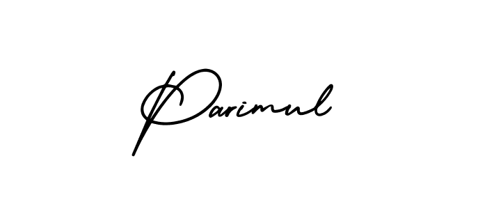 How to make Parimul name signature. Use AmerikaSignatureDemo-Regular style for creating short signs online. This is the latest handwritten sign. Parimul signature style 3 images and pictures png
