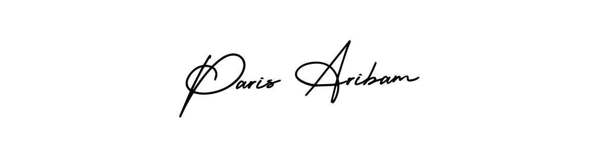 Design your own signature with our free online signature maker. With this signature software, you can create a handwritten (AmerikaSignatureDemo-Regular) signature for name Paris Aribam. Paris Aribam signature style 3 images and pictures png