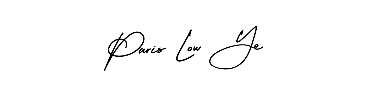 The best way (AmerikaSignatureDemo-Regular) to make a short signature is to pick only two or three words in your name. The name Paris Low Ye include a total of six letters. For converting this name. Paris Low Ye signature style 3 images and pictures png