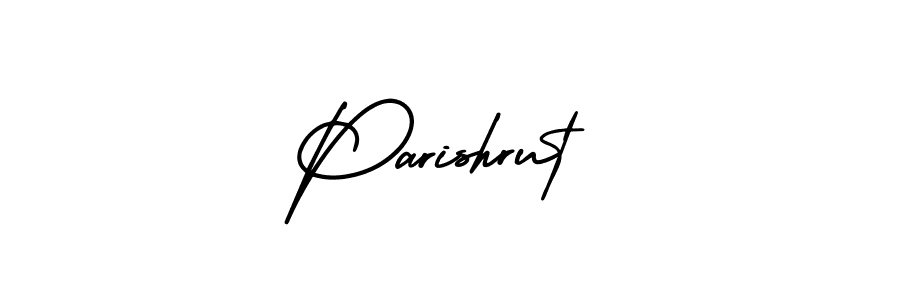 The best way (AmerikaSignatureDemo-Regular) to make a short signature is to pick only two or three words in your name. The name Parishrut include a total of six letters. For converting this name. Parishrut signature style 3 images and pictures png