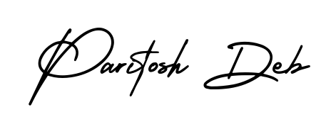 Explore multiple handwriting variations for Paritosh Deb including this stunning AmerikaSignatureDemo-Regular design. Free to use across all platforms. Paritosh Deb signature style 3 images and pictures png