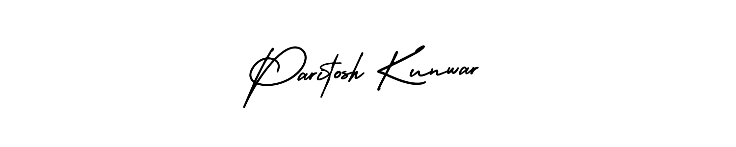 Paritosh Kunwar stylish signature style. Best Handwritten Sign (AmerikaSignatureDemo-Regular) for my name. Handwritten Signature Collection Ideas for my name Paritosh Kunwar. Paritosh Kunwar signature style 3 images and pictures png