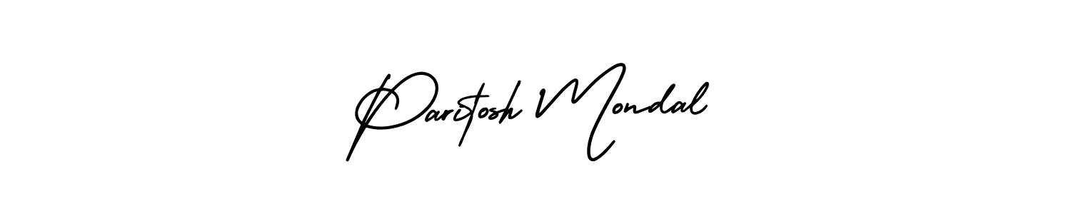 AmerikaSignatureDemo-Regular is a professional signature style that is perfect for those who want to add a touch of class to their signature. It is also a great choice for those who want to make their signature more unique. Get Paritosh Mondal name to fancy signature for free. Paritosh Mondal signature style 3 images and pictures png