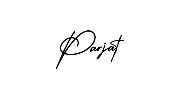 Use a signature maker to create a handwritten signature online. With this signature software, you can design (AmerikaSignatureDemo-Regular) your own signature for name Parjat. Parjat signature style 3 images and pictures png