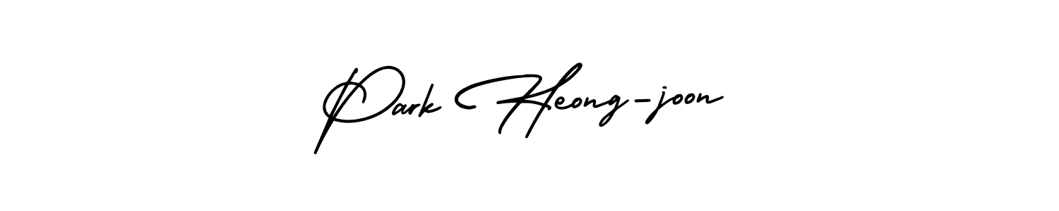 Park Heong-joon stylish signature style. Best Handwritten Sign (AmerikaSignatureDemo-Regular) for my name. Handwritten Signature Collection Ideas for my name Park Heong-joon. Park Heong-joon signature style 3 images and pictures png