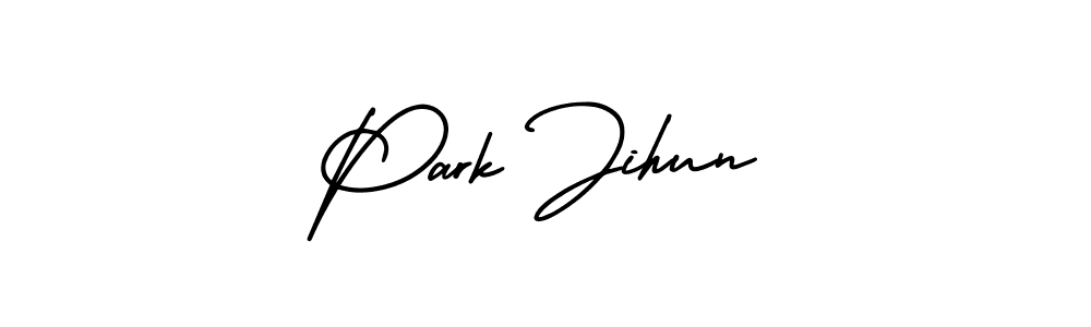 Also You can easily find your signature by using the search form. We will create Park Jihun name handwritten signature images for you free of cost using AmerikaSignatureDemo-Regular sign style. Park Jihun signature style 3 images and pictures png