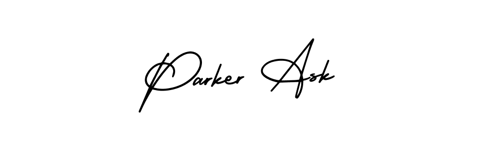 Create a beautiful signature design for name Parker Ask. With this signature (AmerikaSignatureDemo-Regular) fonts, you can make a handwritten signature for free. Parker Ask signature style 3 images and pictures png