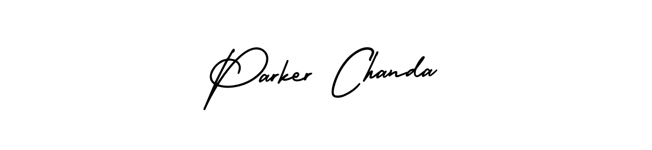It looks lik you need a new signature style for name Parker Chanda. Design unique handwritten (AmerikaSignatureDemo-Regular) signature with our free signature maker in just a few clicks. Parker Chanda signature style 3 images and pictures png