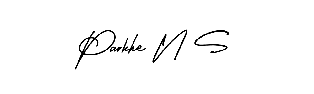 Design your own signature with our free online signature maker. With this signature software, you can create a handwritten (AmerikaSignatureDemo-Regular) signature for name Parkhe N S. Parkhe N S signature style 3 images and pictures png