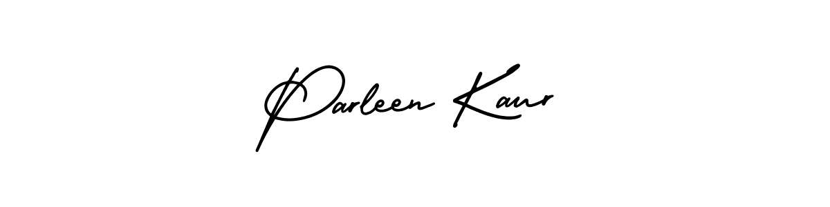 You should practise on your own different ways (AmerikaSignatureDemo-Regular) to write your name (Parleen Kaur) in signature. don't let someone else do it for you. Parleen Kaur signature style 3 images and pictures png
