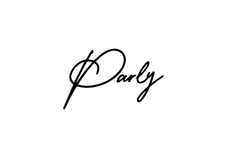 It looks lik you need a new signature style for name Parly. Design unique handwritten (AmerikaSignatureDemo-Regular) signature with our free signature maker in just a few clicks. Parly signature style 3 images and pictures png