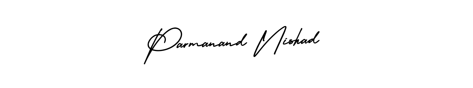 Check out images of Autograph of Parmanand Nishad name. Actor Parmanand Nishad Signature Style. AmerikaSignatureDemo-Regular is a professional sign style online. Parmanand Nishad signature style 3 images and pictures png