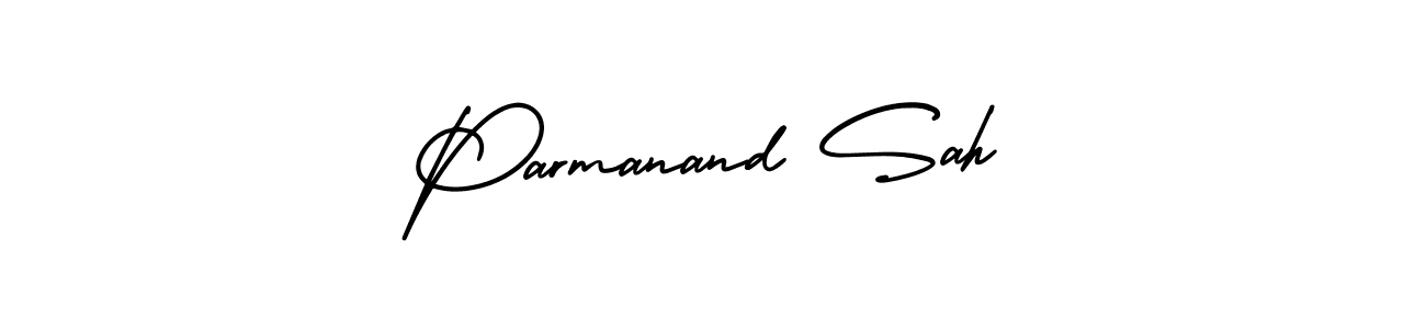 Parmanand Sah stylish signature style. Best Handwritten Sign (AmerikaSignatureDemo-Regular) for my name. Handwritten Signature Collection Ideas for my name Parmanand Sah. Parmanand Sah signature style 3 images and pictures png