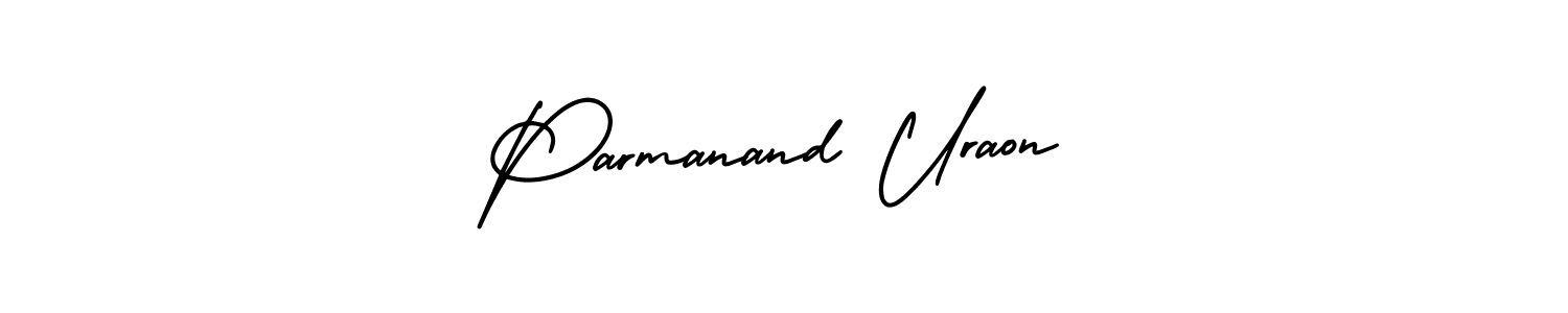 if you are searching for the best signature style for your name Parmanand Uraon. so please give up your signature search. here we have designed multiple signature styles  using AmerikaSignatureDemo-Regular. Parmanand Uraon signature style 3 images and pictures png